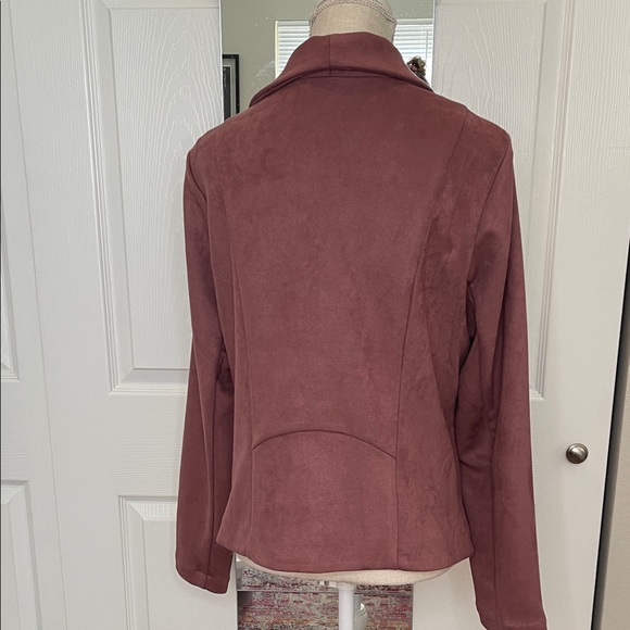 Torrid Faux Suede Peplum Mauve Jacket - Picture 9 of 12